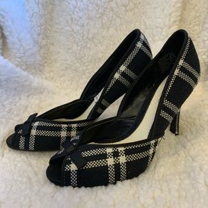 🌹New Lela Rose plaid fabric heels